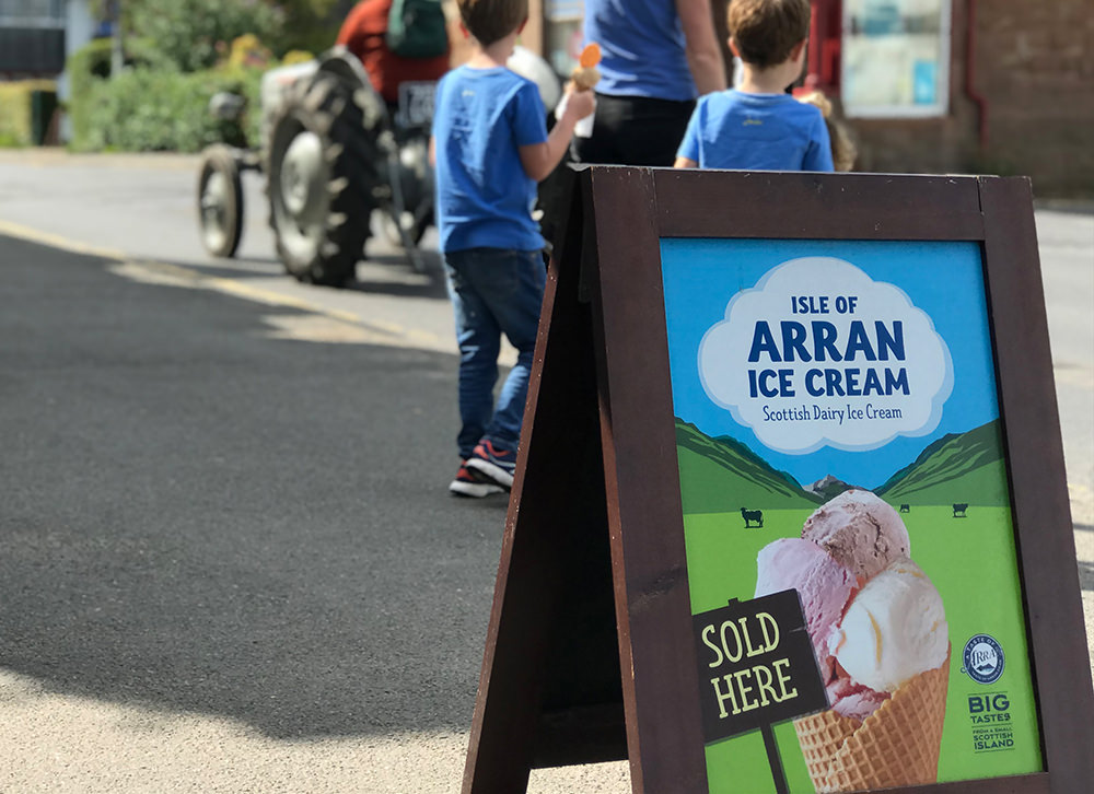 Arran Ice Cream A-frame