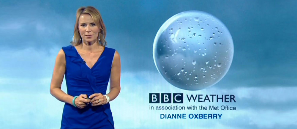 Dianne Oxberry presenting BBC Weather